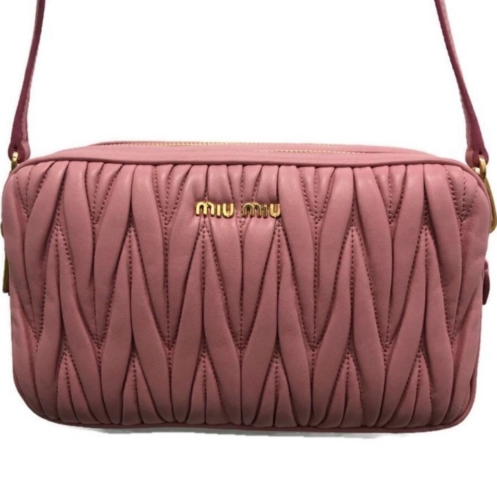 Miu Miu Rose Quilted Crossbody Bag